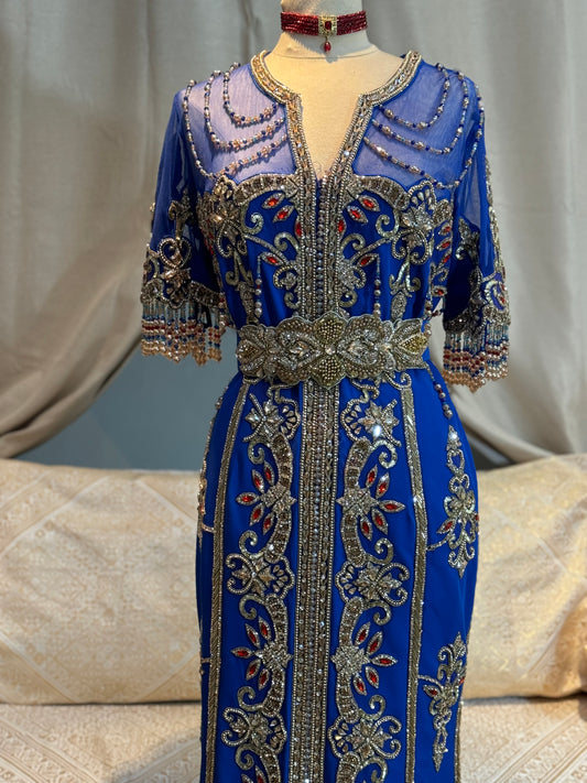 Caftan bleu sirène